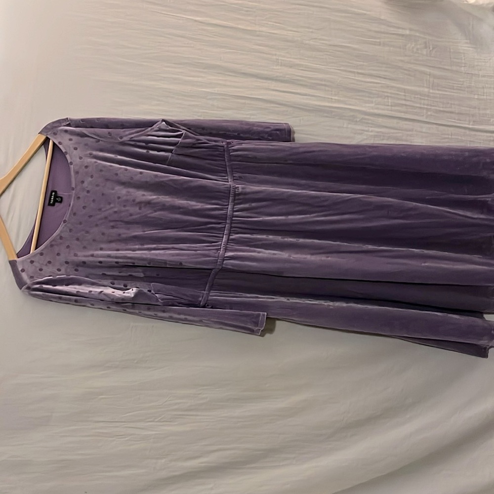 Torrid purple velvet dress size